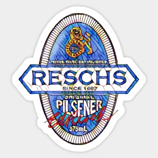 RESCHS PILSENER Beer Label Sticker